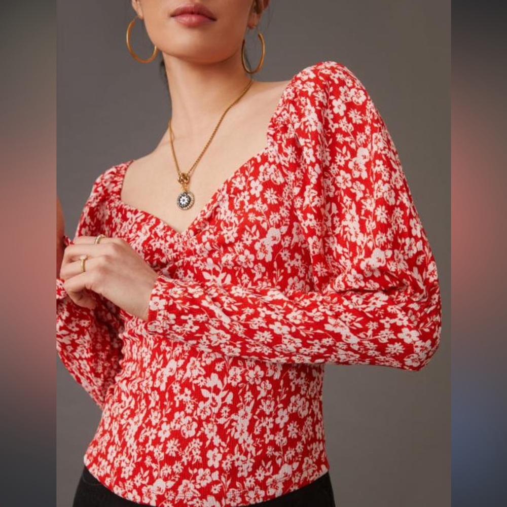 Floral Red Top